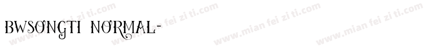 bwsongti normal字体转换